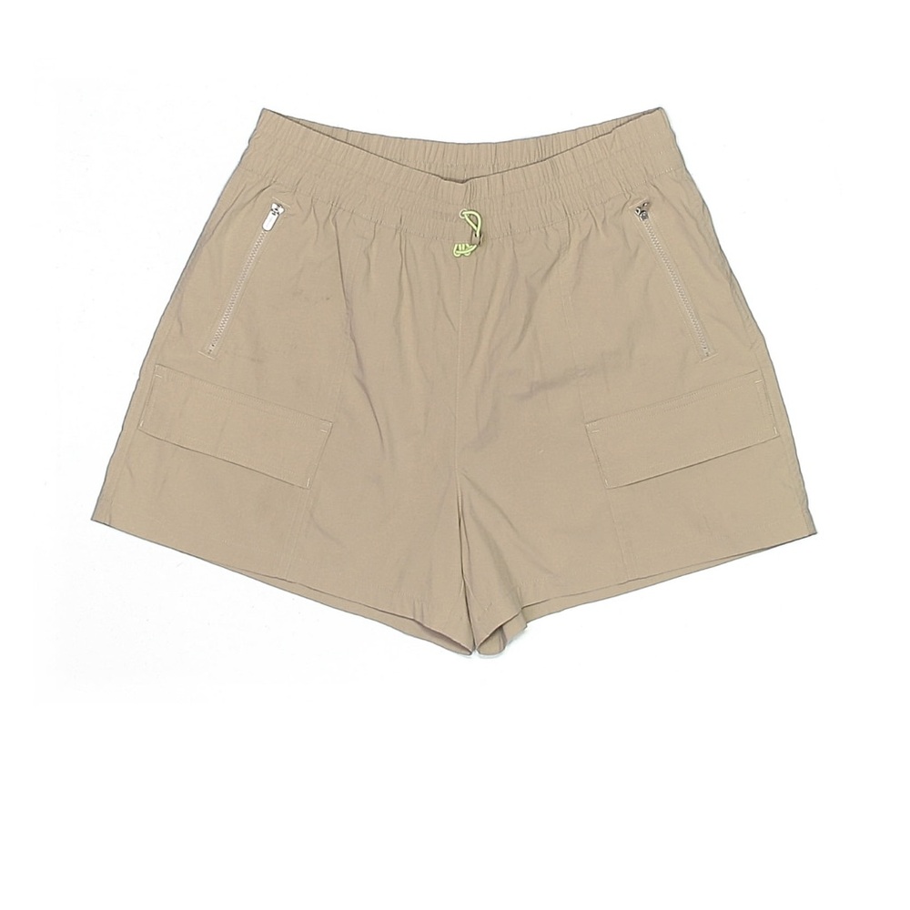 Athleta Women’s Size L Beige Cascade Cargo Poplin Short with Elastic Waist